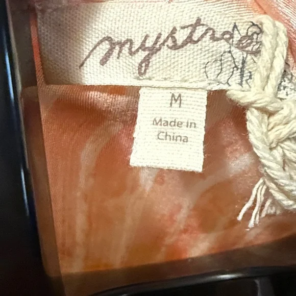 Mystree Peach and Cream Striped Blouse - Picture 10 of 10